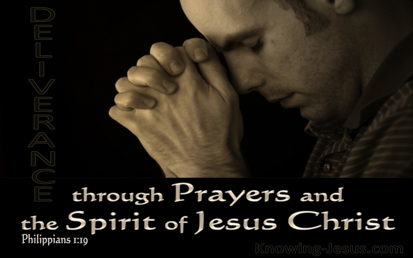 Philippians 1:19 Deliverance Through Prayer And Christ's Provision (black)